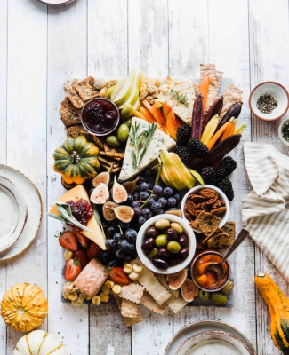 A small charcuterie board